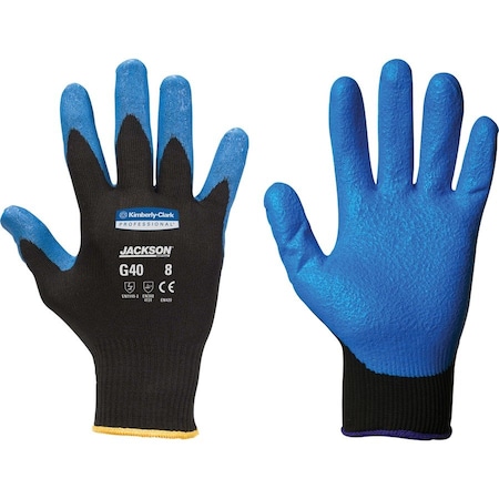 Kleenguard G40 Foam Nitrile Coated Gloves, Nitrile, Black/Blue, M 5 PK KCC40226CT